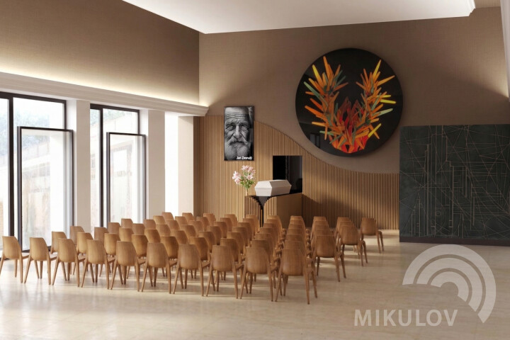 Smuteční síň - interiéry