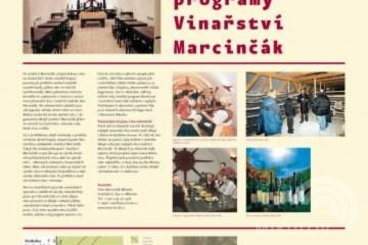 Turistické programy Vinařství Marcinčák