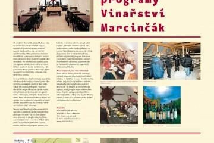 Turistické programy Vinařství Marcinčák